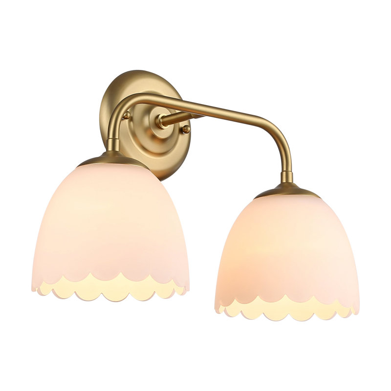 Applique murale Dorinda à 2 lumières, Brushed Champagne Brass
