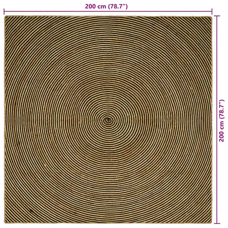 Solid Colour Standard Area Rug, Square 200cm
