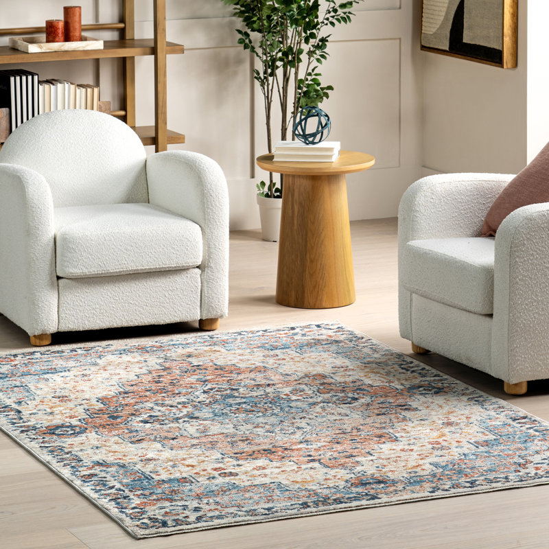 Tapis médaillon Demartino, Rond 5 pi