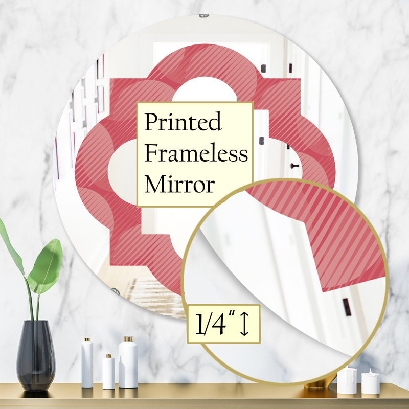 Miroir mural Quatrefoil, H 31,5 po x l po