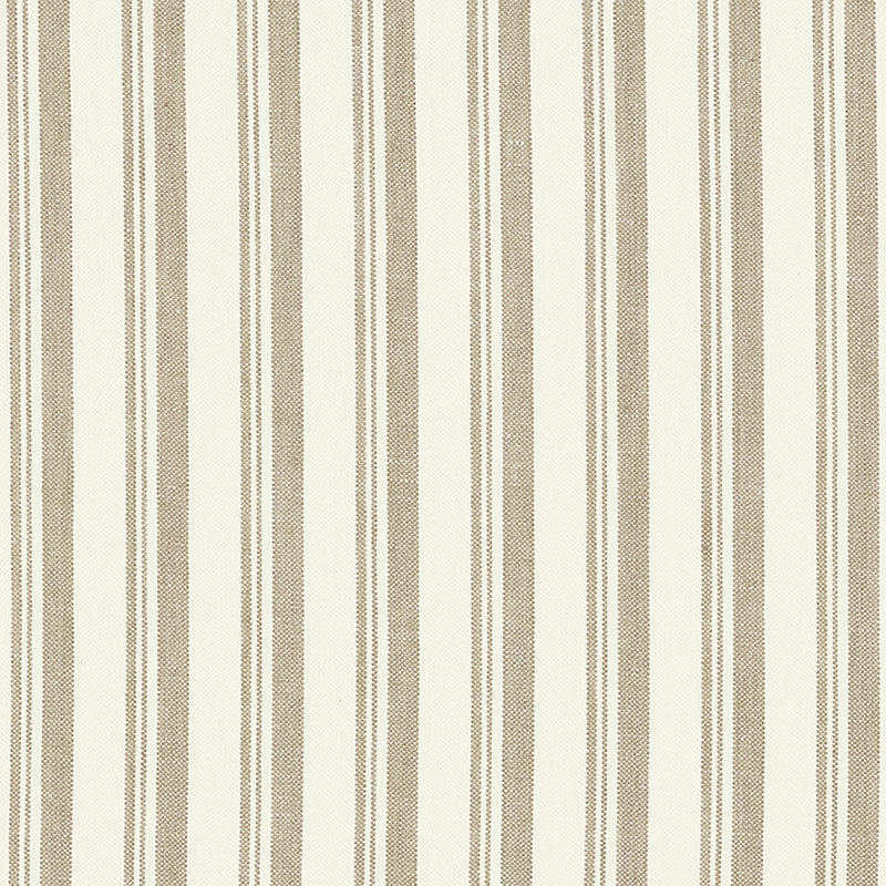 Schumacher x Miles Redd Capri Fabric, Beige/White