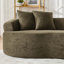 Canapé modulaire courbé moderne à 4 places - chenille, aucun assemblage requis-51152880