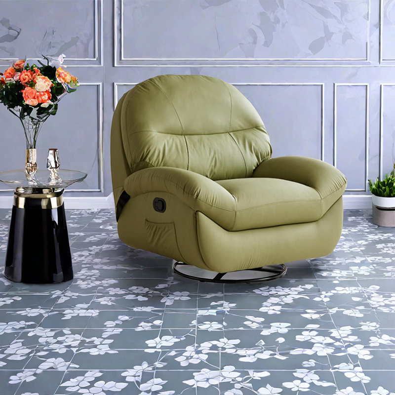 Fauteuil inclinable en similicuir Nahlen, Vert