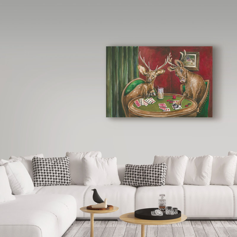 « renne games », reproduction de peinture à l’acrylique sur toile tendue, H 22 po x l 32 po x P 2 po