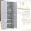 Armoire de cuisine autoportante polyvalente avec fonctions de rangement avancées