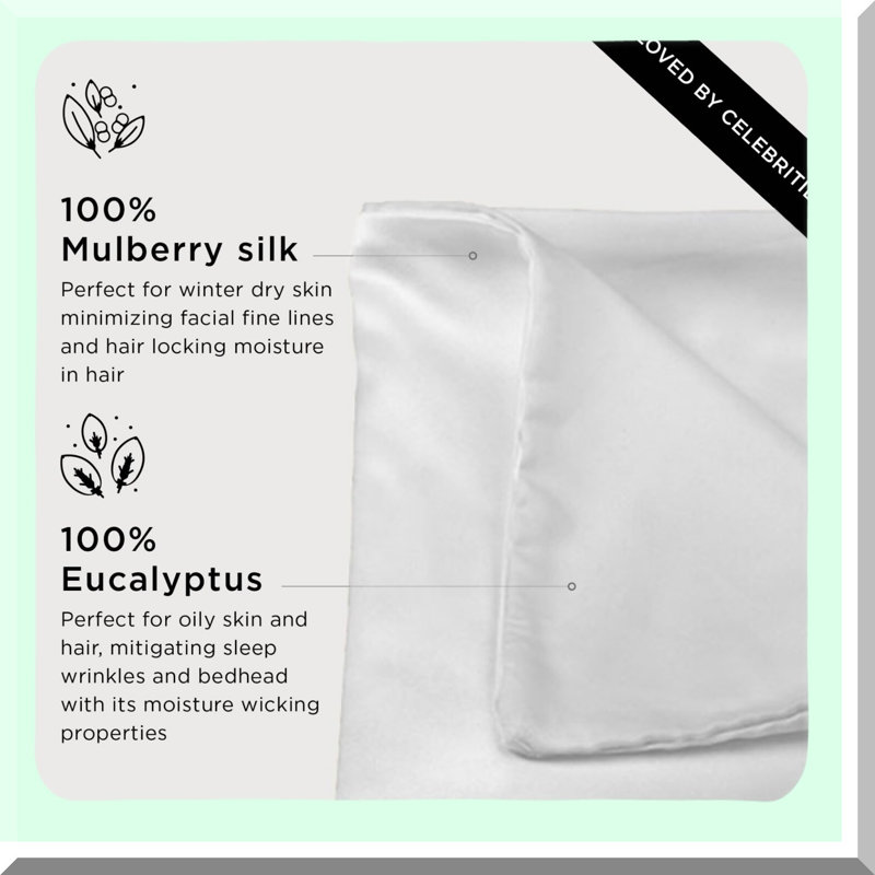SilkDreams Hair-Saving Pillowcase - 25 Momme Mulberry Silk Cover with Hidden Zipper, Natural Pillowcase for Hair Care - Gift Box Included