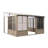 Gazebo Penguin Florence Wall Mounted Solarium 10 Ft x 12 Ft Metal Roof In Sand-63415569-91327406