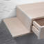  1 - Table de chevet flottante en bois franc avec tiroir - Table de chevet pour tablette gauche-1812582449