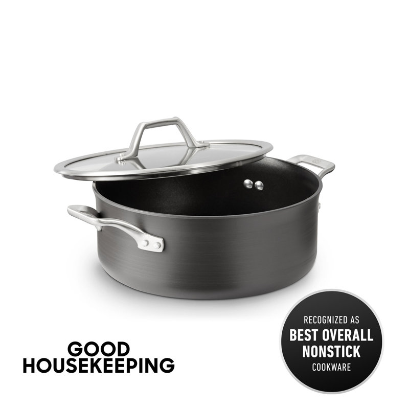 Calphalon 5-Quart Hard Anodized Nonstick Dutch Oven with Glass Lid