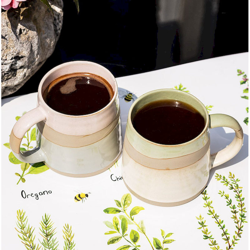 Tasse à café Havilah, Rose / brun / bleu