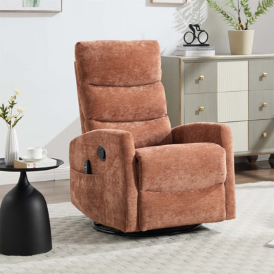 Fauteuil inclinable et chauffant à massage thermique avec chaise berçante et pivotante, confortable et relaxant pour le salon