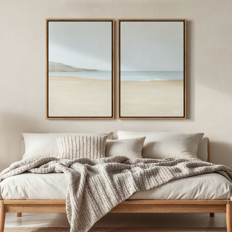Art mural encadré sur toile, rétro muraux abstraits pour chambre à coucher, H 24 po x l 16 po, Naturel