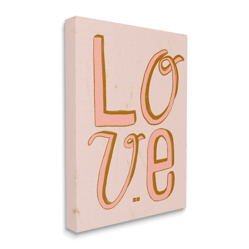 Boho Love Letters par Birgit Maria Kiennast, Estampe numérique Farmhouse, H 30 po x l 24 po x P 1,5 po