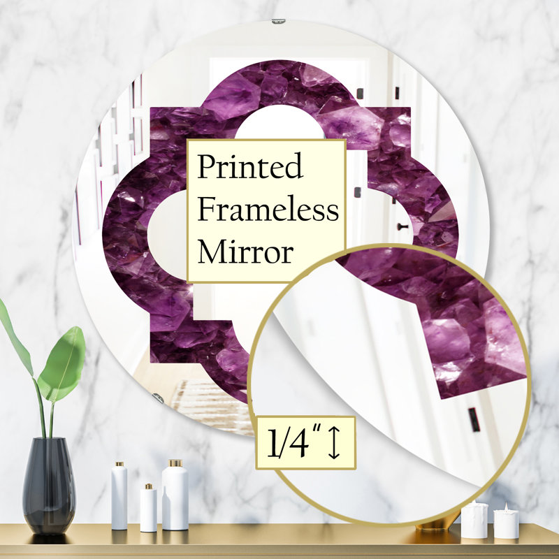 Miroir mural éclectique Quatrefoil Gems, H 31,5 po x l po