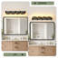 Éclairage pour meuble-lavabo noir mat avec abat-jour en verre transparent, douille E26-129385577