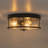 3-Light Seeded Glass Flush Mount Modern Farmhouse Ceiling Light