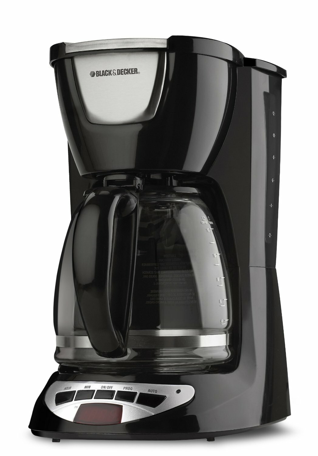 Mainstays Black 12-Cup Coffee Maker with Removable Filter Basket 