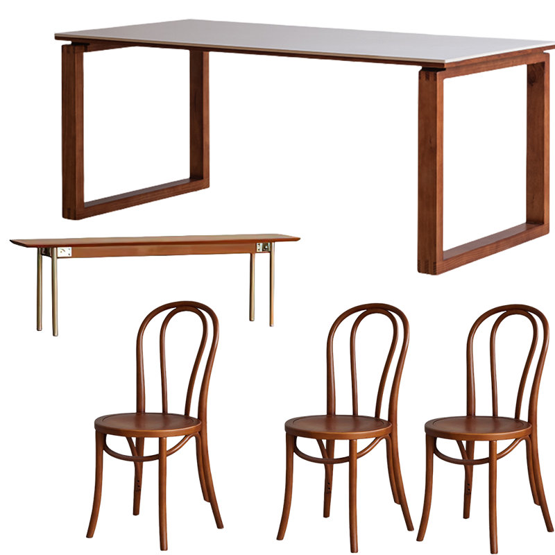 Retro Large    Slate    Dining    Set
