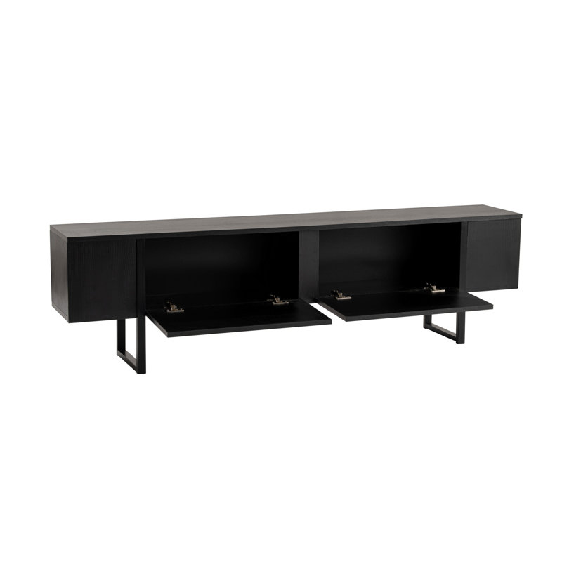 Teiah TV Stand, Black/Black