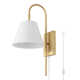 Rhoeva Single Light Iron Dimmable Plug-in Flush Mounted Sconce