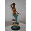 Statue en bronze Danne sirène et tortues en mer, taille: 14 po x 9 po x H 24 po