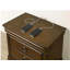 Table de chevet 3 tiroirs avec ports USB, cerisier brun