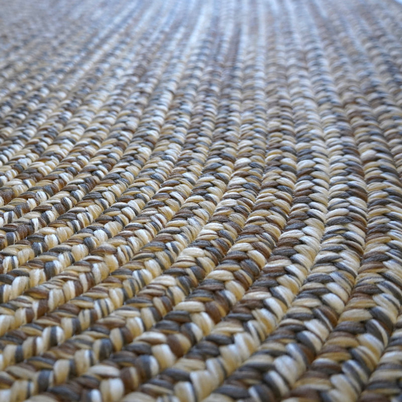 Tapis intérieur / extérieur en tweed gris Lakeicha, Ovale 7 pi x 9 pi