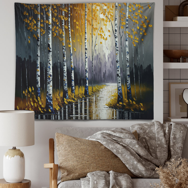 - Tapisserie murale paysage, H 50 po x l 60 po