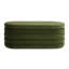 Banc de rangement ovale rembourré 49 po, velours performance vert olive-1746737127