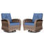 Chaises longues pivotantes avec coussins