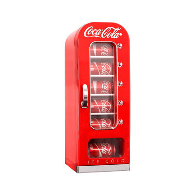 Coca-Cola Vahig Mini Fridge 10 Can Retro Vending Machine Style Beverage Cooler