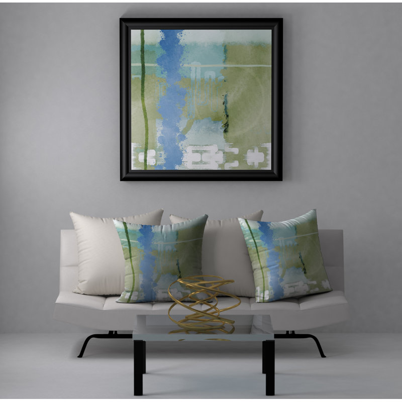 Abstract Reversible Throw Pillow, 24" x 24"