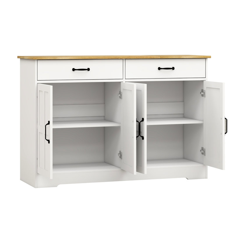 Buffet 47,95 "avec 2 tiroirs et 4 portes pour la salle à manger, la cuisine et le salon
