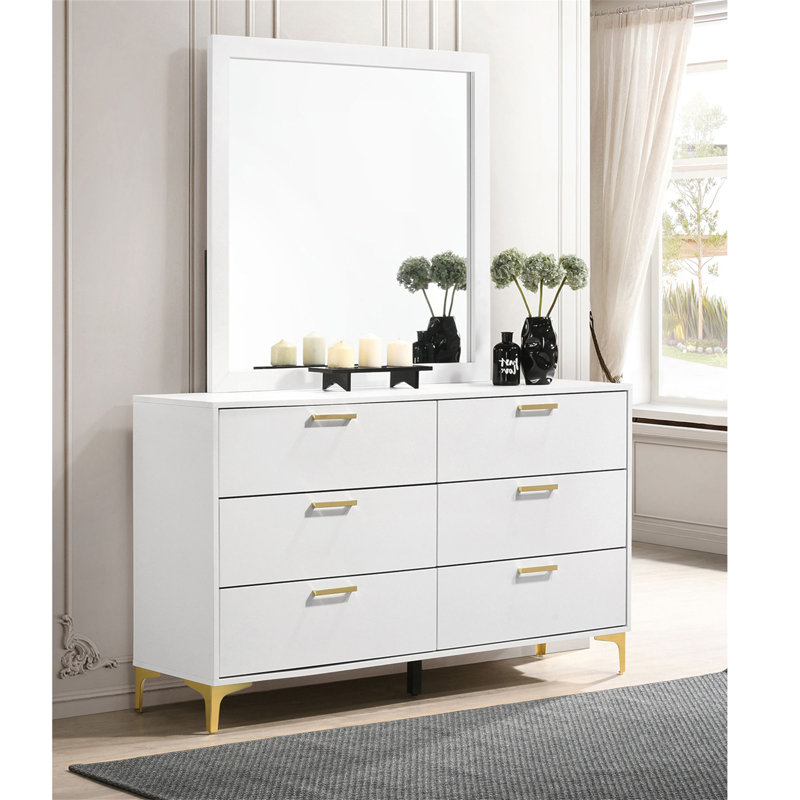 Commode 6 tiroirs avec miroir James White