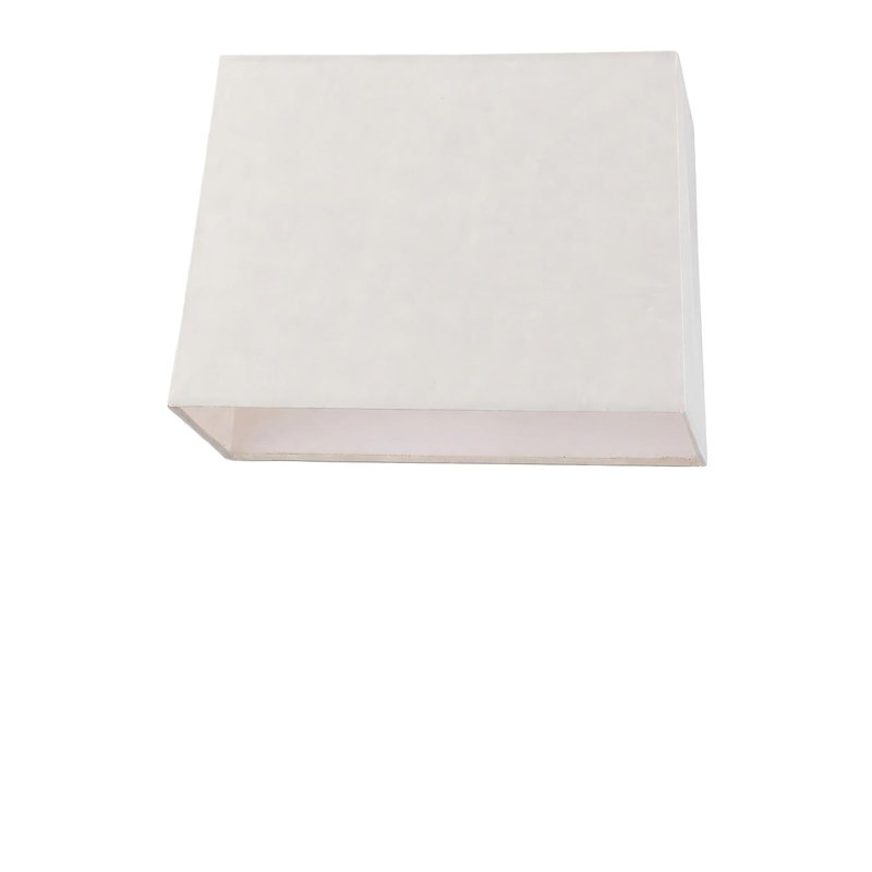 Oatmeal Rectangle Lampshade, 10" H x 14" W x 7" D, Beige