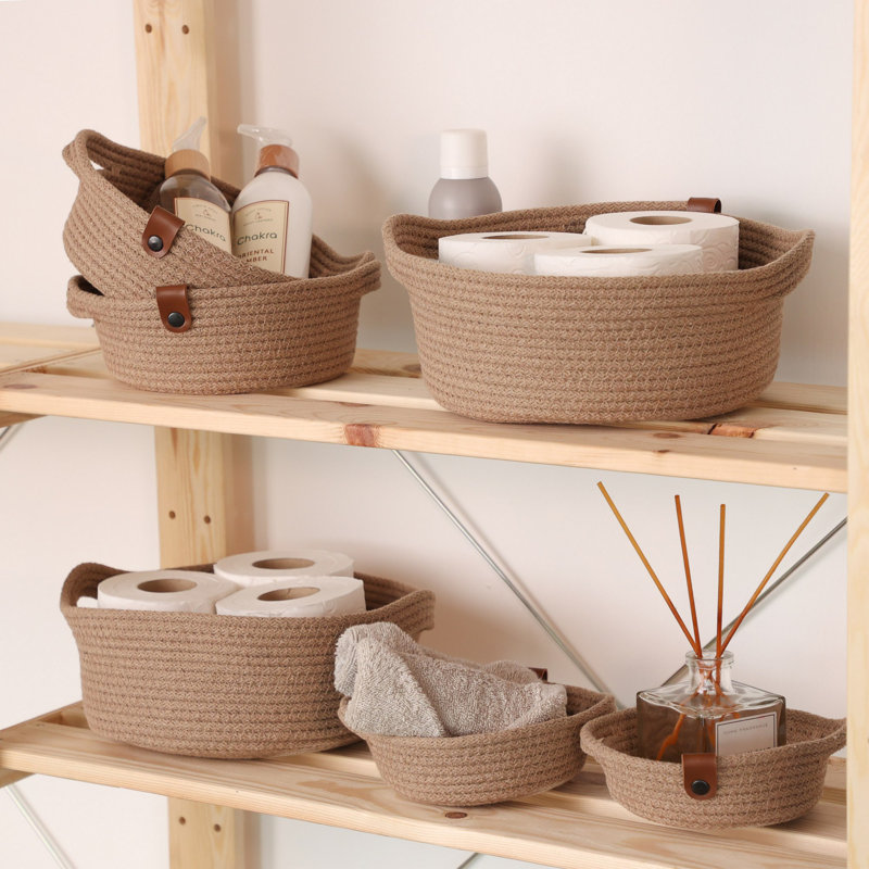 Ebern Designs Decorative Basket, Beige