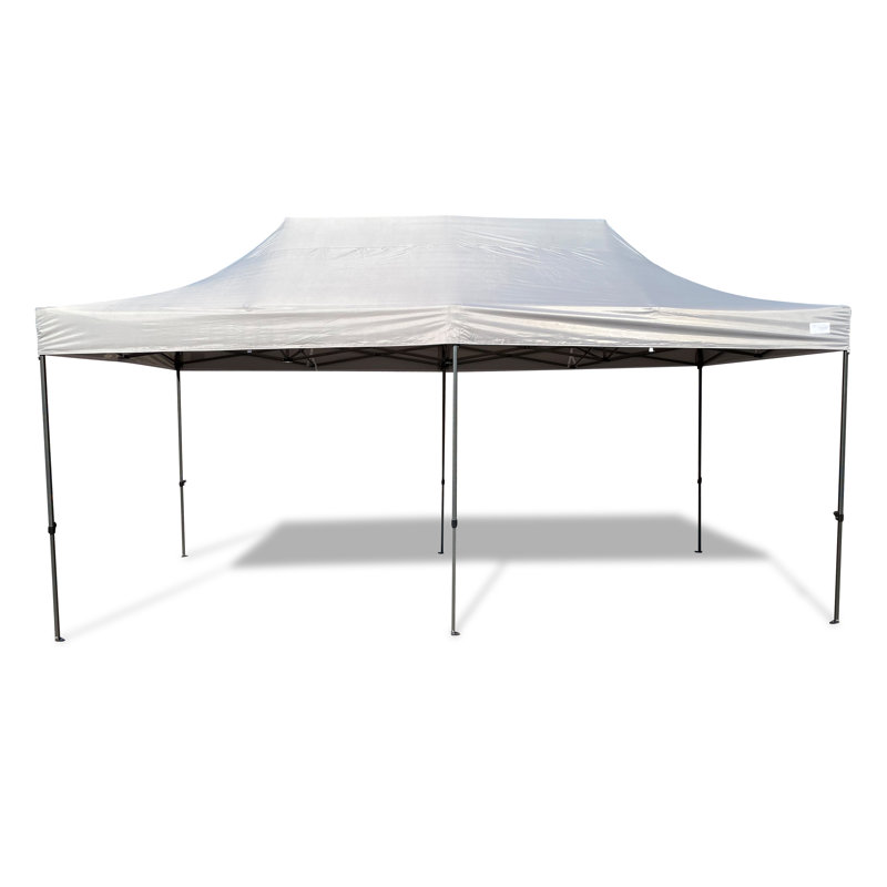 6m x 7.62m Steel Pop-Up Gazebo, Gray