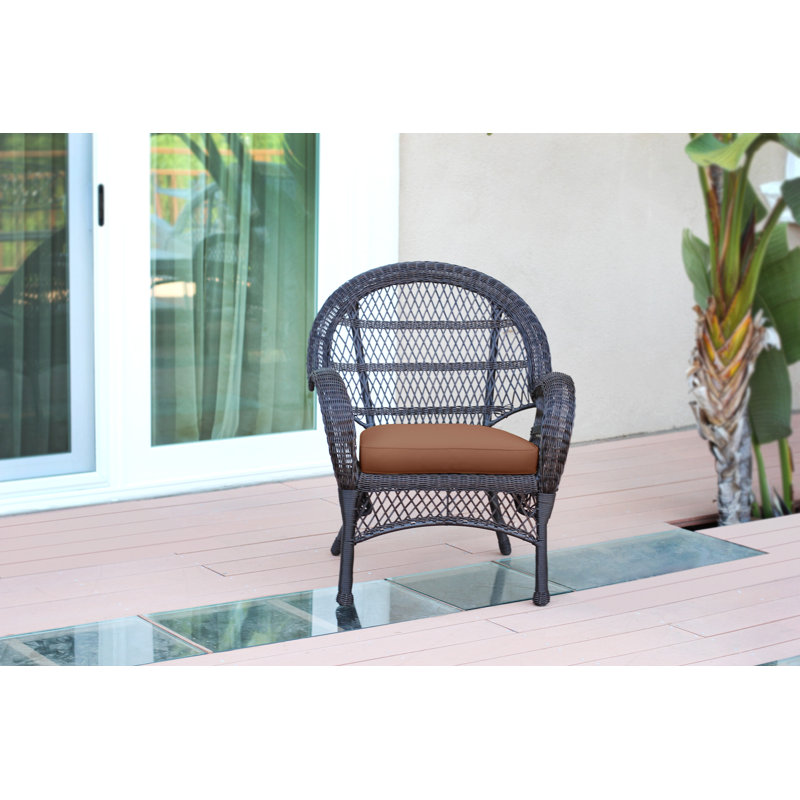 Bynum Wicker Outdoor Lounge Chair, Espresso, Brown