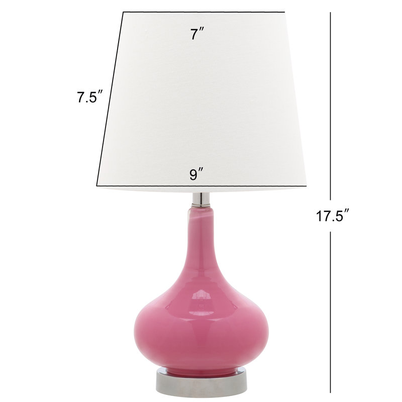 Mikac Glass Table Lamp, Pink