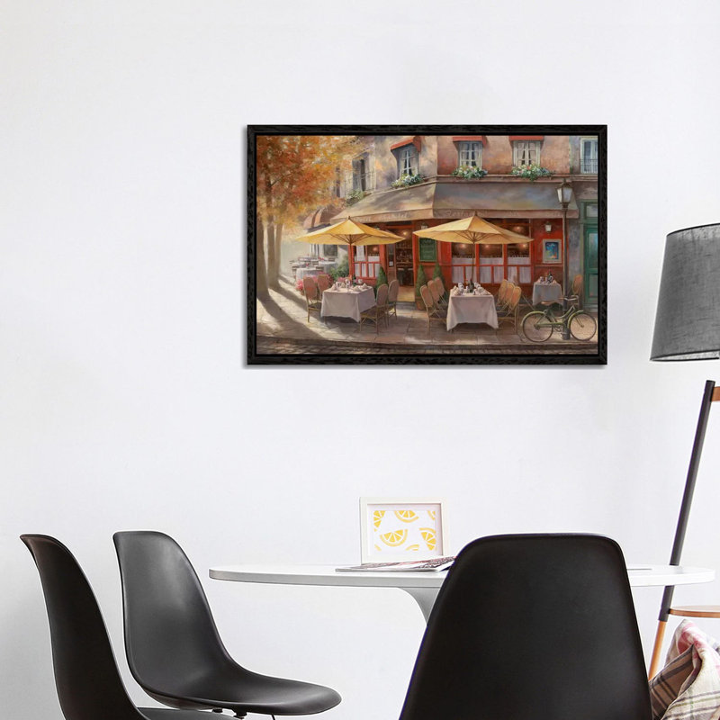 Le Petit Chatlet by T.C. Chiu - Gallery-Wrapped Canvas Giclée on Canvas, 101.6 cm H x 66.04 cm W, Black Floater Framed