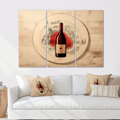 Vinyl Vino I - Wine Canvas Art Set