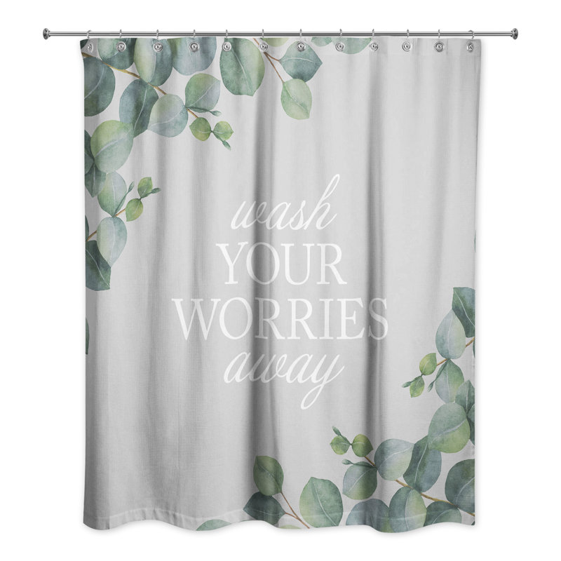 Rideau de douche simple Ziyi, Gris