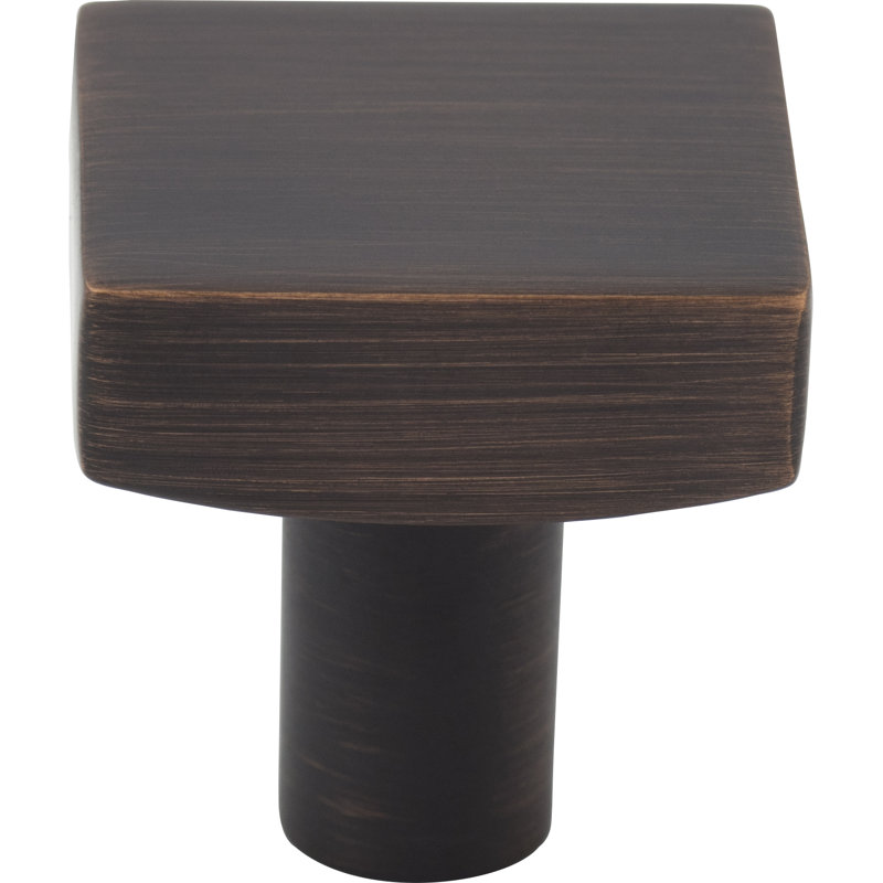 Dominique Square Knob, Brushed Oil Rubbed Bronze