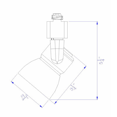 Luminaire sur rail DEL intégré Cal Lighting, fini rouille, 13,3 cm (5,25 po) de hauteur, 700 lumens, intensité variable