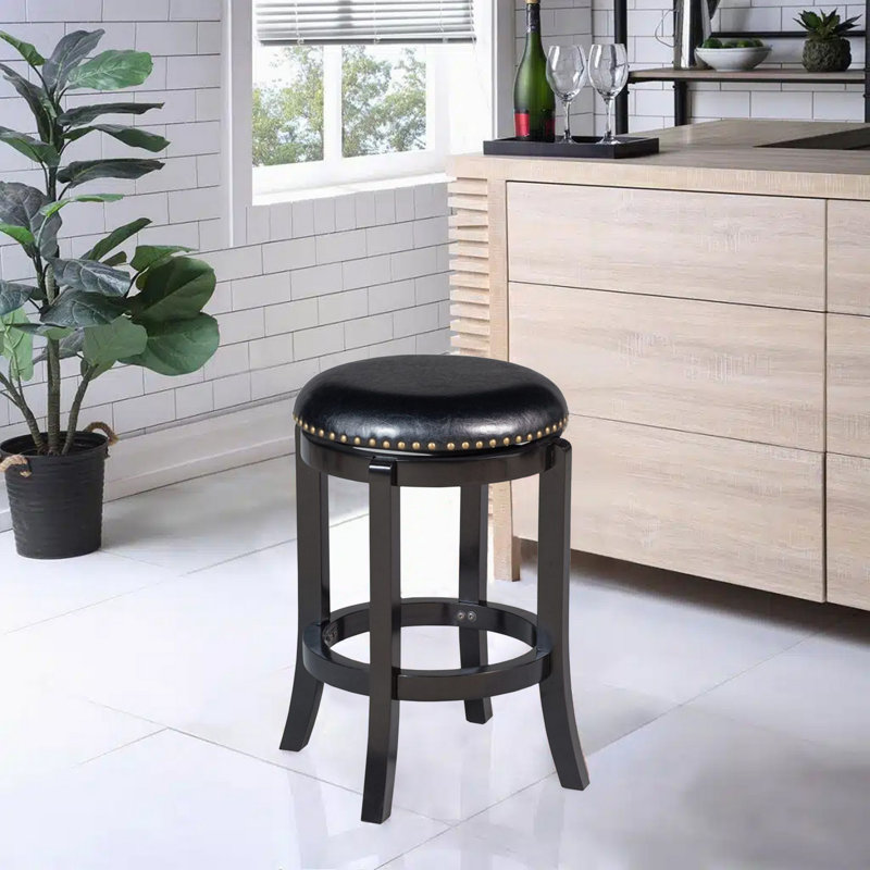 Swivel Solid Wood Counter Stool