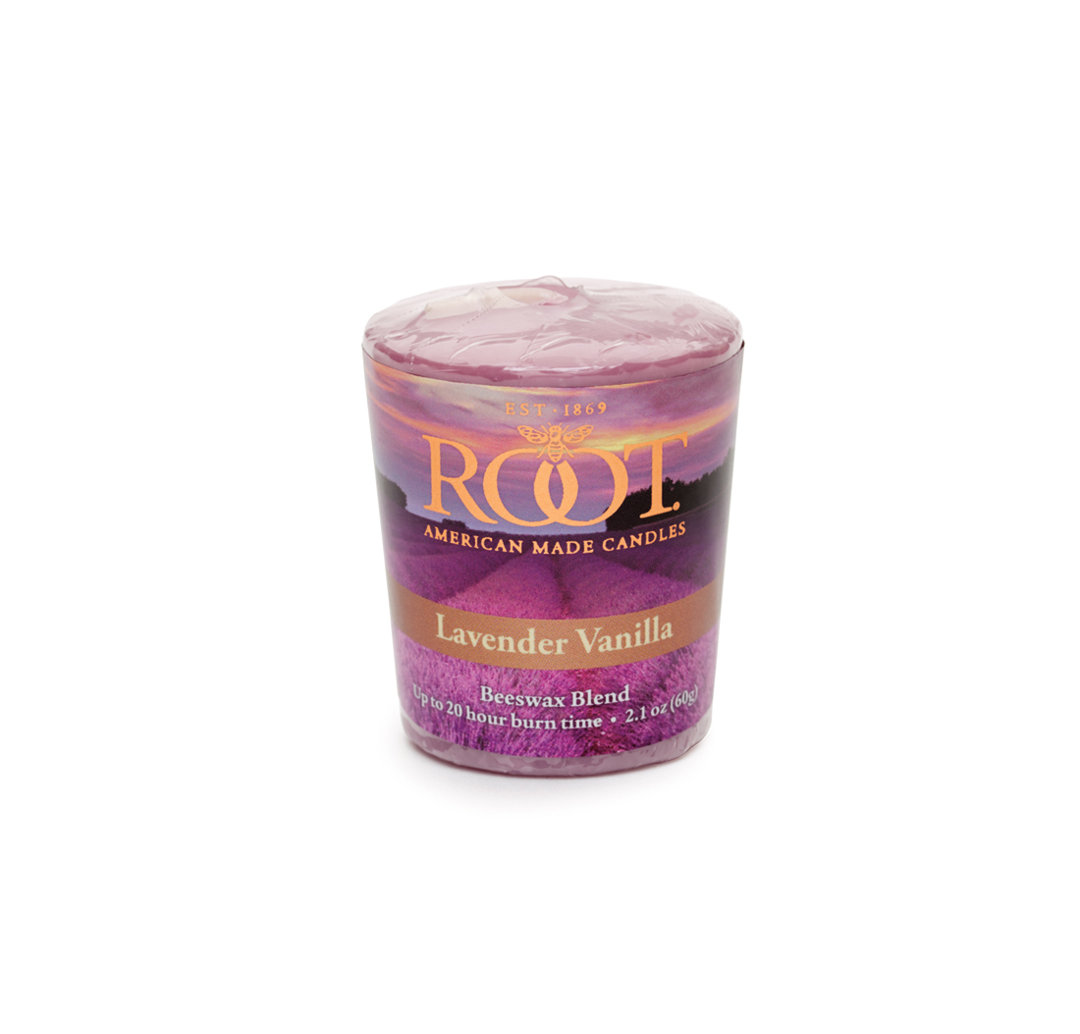 Root Lavender Vanilla Scented Votive Candle (Set of 18) Root Candles