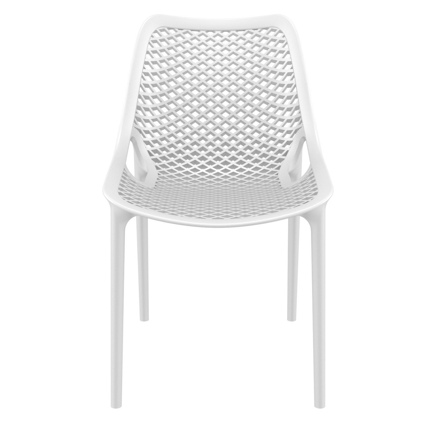 Farrah Stackable Patio Side Chair, White
