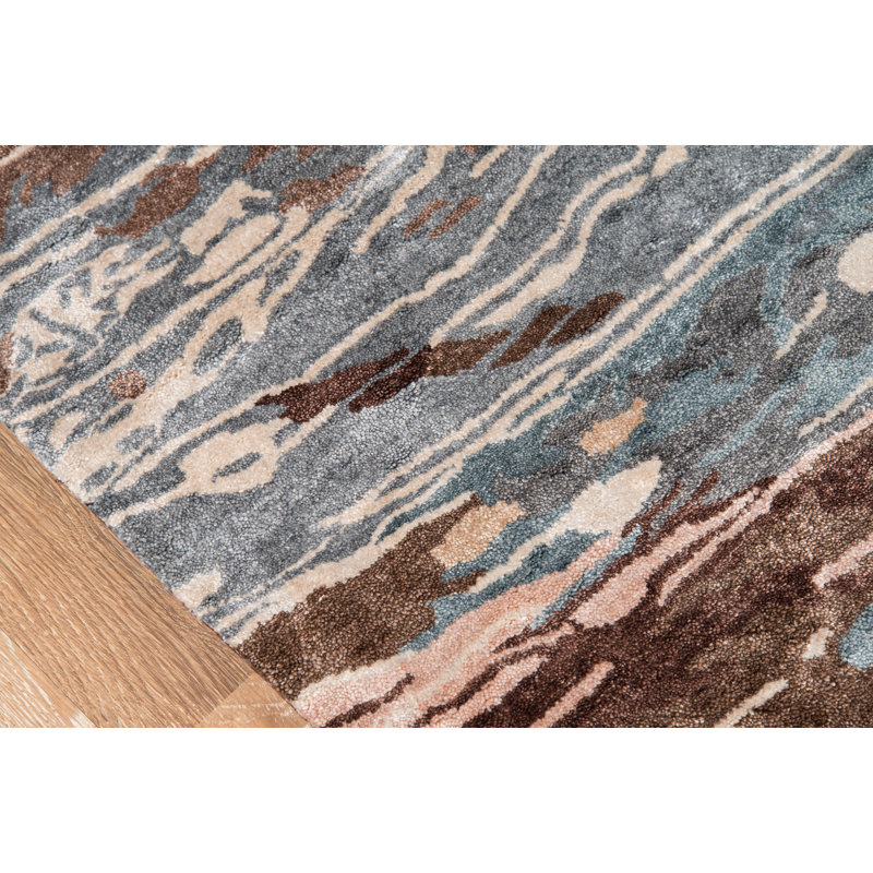 Tapis multicolore touffeté à la main Vallone, Rectangle 3 pi 6 po x 5 pi 6 po