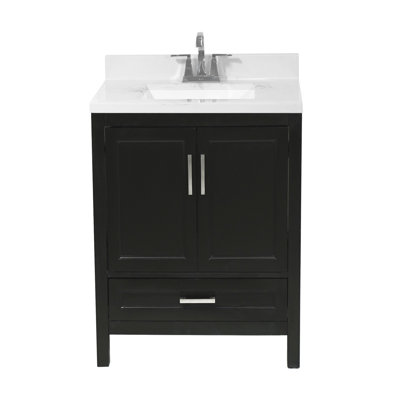 Daily 25'' Single Bathroom Vanity with Solid Surface Top