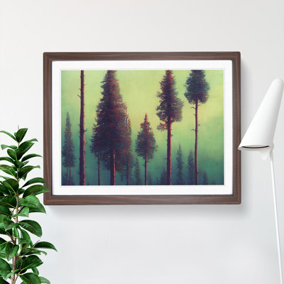 Dashing Pine Tree Forest - Single Picture Frame Print